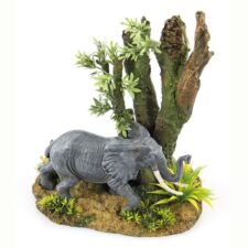 aquarium deko baum mit elefant